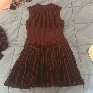 Red and black theory dress